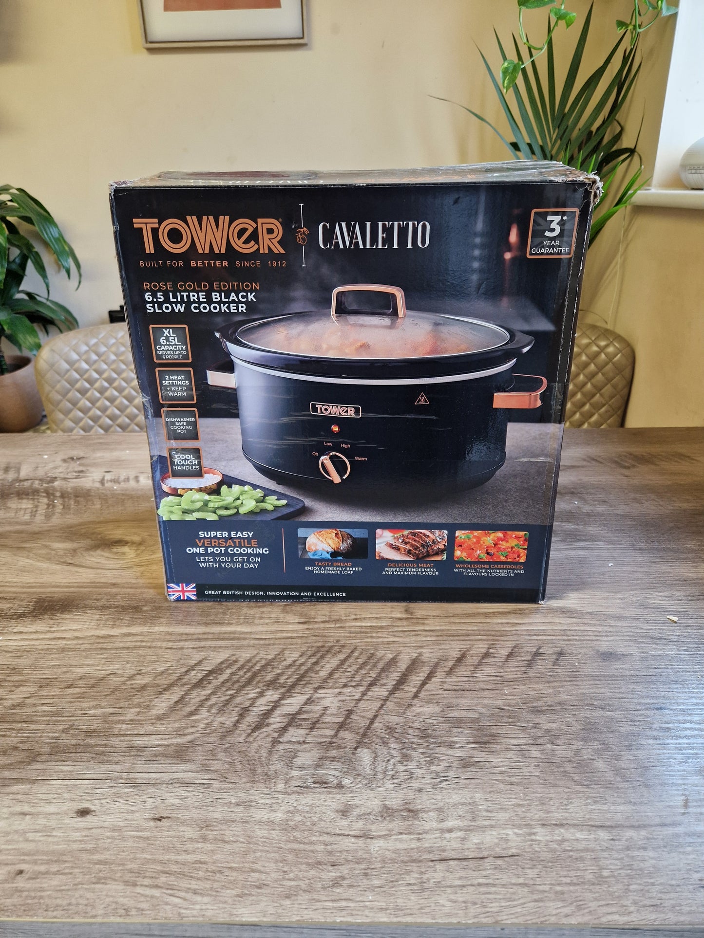 Tower Cavaletto 6.5L Slow Cooker Rose Gold - T16043BLK