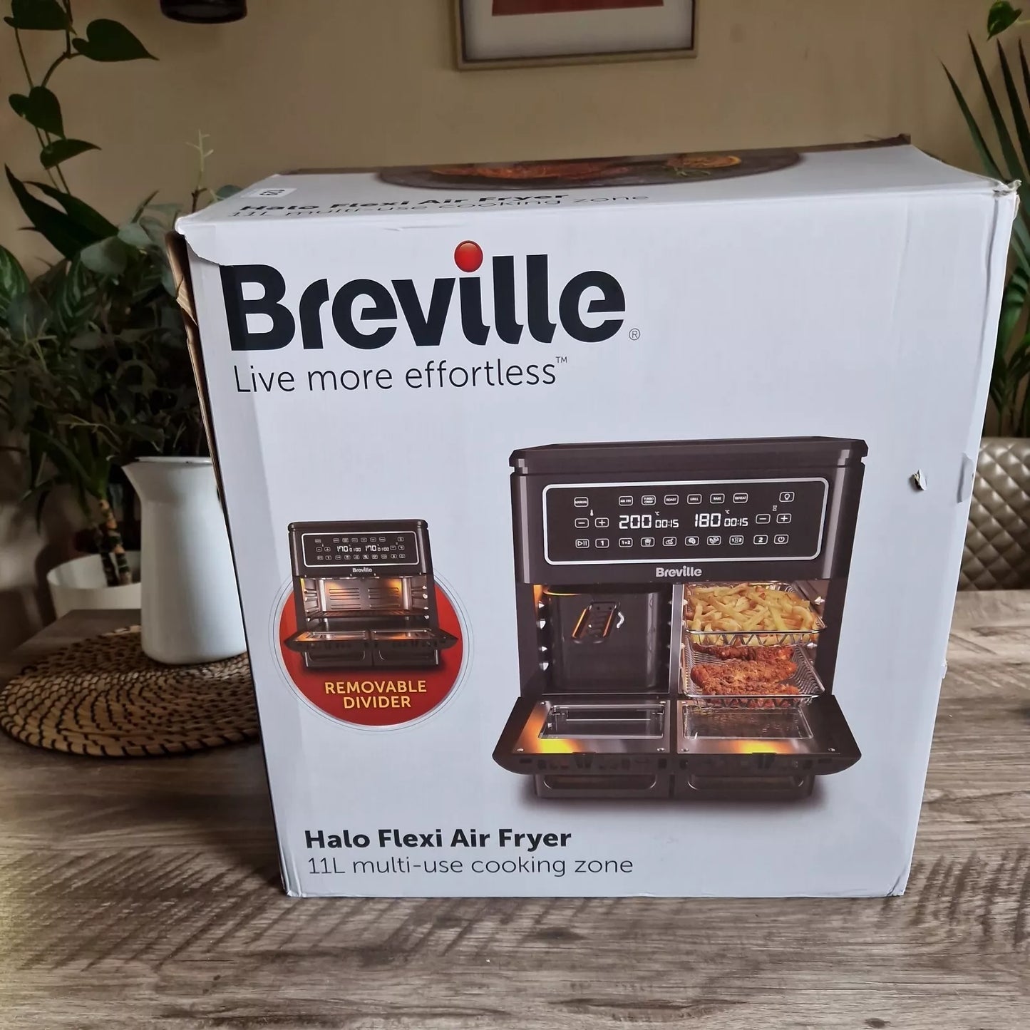 Breville Halo Flexi Digital Dual Air Fryer Oven 11L:Serves 10+