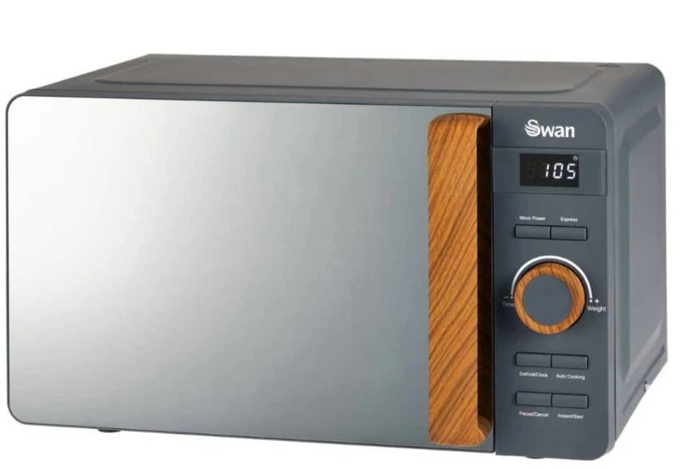 Swan Digital Microwave in Grey SM22036LGRYN 20L 800w Nordic Range